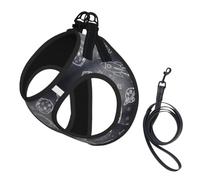 Planets And Astronaut Galaxy Pet Leash Vest For Small Dogs Cats Reflective Adjustable Soft Outdoor Walking Hiking Training