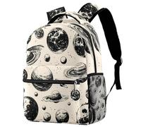 Planets and Moons around the Universe Backpack for Teen Girls Boys, School Bag for Elementary Middle Students