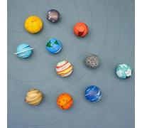 Planets Dresser Knobs Star Cabinet Knob Cute Planet Drawer Pulls Handle for Child's Space Theme Deco (1, Mars)