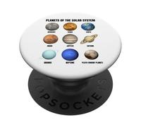 Planets of the Solar System Astronomy Science Chart PopSockets Adhesive PopGrip