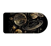 Planets Solar System Galaxy Stars Black Pattern Mouse Pad, Large Gaming Keyboard Mat with Non-Slip Rubber Base, Big Extended Desk Protector for Home Office, 29.1’’ x 13.8’’