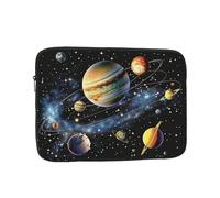 Planets Stars and Galaxy Print Laptop Sleeve, Compact Portable Protection for 13 inch Devices, Pad Tablet, Work, Travel & Office Use