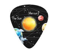 Planets Stars And Milky Way Galaxy Premium Bass Electric Guitar Picks,Guitar Plectrum For Unparalleled Musical Experience