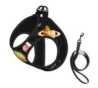 Planets Stars And Milky Way Galaxy Print Pet Supplies Adjustable Step-In Flex Breathable Mesh Dog Harness For Small Medium Dogs, S-L