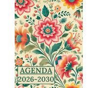 Planificateur de cinq ans 2026-2030: Agenda Mensuel 60 Mois De Janvier 26 à Décembre 30 et 1 Mois sur 2 Pages Format a4