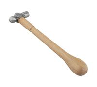 Planishing Hammer for Jewelry Making with Wood Handle, Round Head Metal Hammer for Silversmith Goldsmith Carving Engraving Tools A