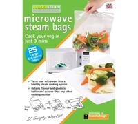 Planit Quickasteam Microwave Steam Bags (Pack of 25) in Clear | Size: Large Planit Clear L