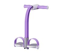 Plank Board for Yoga Pedal Resistance Band Pedal Puller Resistance Rope Upgraded Smart Stirrup Puller 6 Tube Multifunctional Trainer For Abdomen Waist Arm Leg 1pc Yoga Props (Purple, 55x27cm)