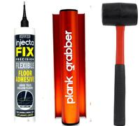 Plank Grabber - Permanent Fix Mallet Pack - Includes Floor-Fix Pro Adhesive + 16Oz Fibreglass Mallet