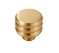 Plank Hardware Alva Satin Brass Circular Cabinet Knob (Dia)30mm