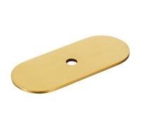 Plank Hardware Cohen Gold Effect Brass Pill Cabinet Knob Backplate