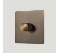 Plank Hardware Kepler 1G Knurled Dimmer Switch - Antique Brass