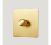 Plank Hardware Kepler 1G Knurled Dimmer Switch - Brass