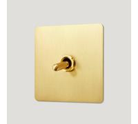 Plank Hardware Kepler 1G Knurled Toggle Switch - Brass
