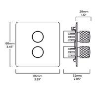 Plank Hardware Kepler 2G Knurled Dimmer Switch - Antique Brass