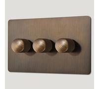 Plank Hardware Kepler 3G Knurled Dimmer Switch - Antique Brass