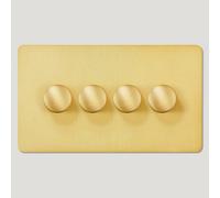 Plank Hardware Kepler 4G Knurled Dimmer Switch - Brass