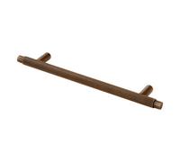 Plank Hardware Knurled Satin Antique Brass Kitchen Cabinet Bar Pull Handle (L)22Cm (D)33mm, 285G