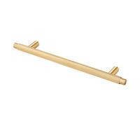 Plank Hardware Knurled Satin Brass Kitchen Cabinet Bar Pull Handle (L)22Cm (D)33mm, 265G