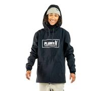 Planks Parkside Men's Softshell Hoodie in Black - Sports Hooded Sweatshirt with Zip Up Pockets - Waterproof Activewear Breathable Warm Pullover - M