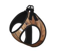 Planks Weathered Old Look Print Dog Harness Adjustable Walk Puppy Harnesses Leash Clips Pet Harnesses Training Pet Vest