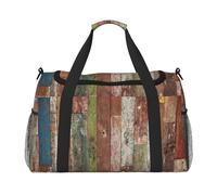Planks Weathered Old Look Print Hand Travel Bag Ideal for Long-Distance Travel and Daily Use