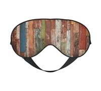 Planks Weathered Old Look Printing Reversible Design Sleep Mask, Ideal for Camping, Meditation & Shifts, Snug Fit,No Light Leakage