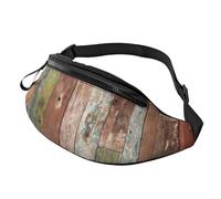 Planks Weathered Old Look Waist Bag Bumbags for Men Women, Print Polyester Waist Pack for Travel Walking Sport with Adjustable Strap