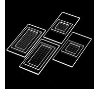 Plankton Counting Glass Slide - 0.04ml, 0.1ml, 0.4ml, 1ml - High Transmittance for Accurate Ascaris Egg Count - 1 Piece(2.5x2.5x0.1mm0.1ml)