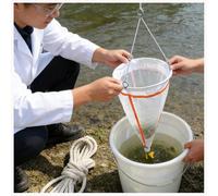 Plankton Net, 20-50 Micron Mesh for Marine Aquatic Organisms Collection, with 5m Rope for Water Research Sampling