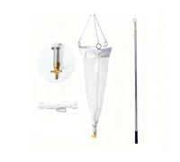 Plankton Net - 23" Depth 8" Diameter 125/200 Mesh For Collecting Phytoplankton & Protozoa Tow Net For Aquatic Research Includes Sampling Rope(13#)