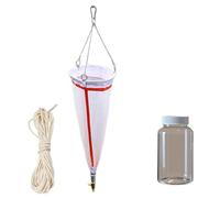 Plankton Net,Professional Marine Plankton Net with 250ML Transparent PET Bottle, 64μm & 112μm Mesh for Efficient Plankton Collection, Includes 16.5 ft Sampling Rope