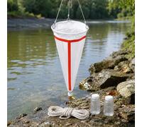 Plankton Sampling Net Tool, 125-600 Mesh with Rope for Collecting Phytoplankton and Protozoa Samples, Portable Plankton Net for Research and Studies