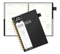 Planner 2024-2025, 2024-2025 Planner Weekly and Monthly, Jul.2024 - Jun.2025, AIMPEAK Planner with Tabs, Pocket, Pen Loop, Flexible Waterproof Cover, Twin-Wire Binding, Black, 5.5" x 8.5"