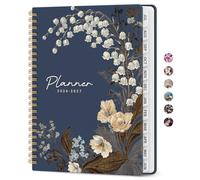 Planner 2026-2027, Academic Monthly & Weekly Planner, Jul 2026 - Jun 2027, Hardcover Planning Book with Tabs, Time Management Agenda, 6.3" x 8.5" - Silent Botanica