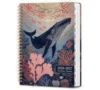 Planner 2026-2027, Hardcover Monthly and Weekly Academic Planner July 2026 - June 2027, Teacher and Student Calendar Agenda Book with Tabs, A5 (6.3" x 8.5"), Ideal for School and Office, Floral
