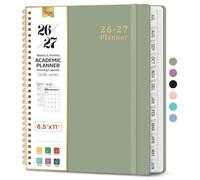 Planner 2026-2027, Weekly and Monthly Calendar Academic Planner for Women, July 2026 - June 2027, Spiral Bound School Planning Tool, Perfect for Teacher, Student, Women & Men, A4 (8.5" x 11"), Green