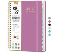 Planner 2026-2027, Weekly and Monthly Calendar Academic Planner for Women, July 2026 - June 2027, Spiral Bound School Planning Tool, Perfect for Teacher, Student, Women & Men, A5 (6.3" x 8.5"), Purple
