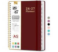 Planner 2026-2027, Weekly and Monthly Calendar Academic Planner for Women, July 2026 - June 2027, Spiral Bound School Planning Tool, Perfect for Teacher, Student, Women & Men, A5 (6.3" x 8.5