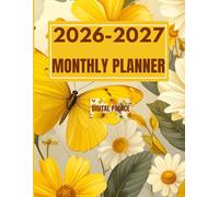 Planner 2026-2027, Year Monthly Calendar and Weekly Planner, Jan 2026 - Dec 2027, Planning/Agenda/Journal/Diary, Perfect for Students & Office Supplies, 8.5" x 11" - Butterfly & Flowers