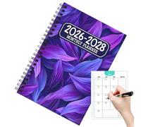 Planner 2026-2028, Date Organizer Notebook, A5 Spiral Journal, Paper Cover Project Tracker, Planner Book with Goal Setting Layout, Scheduling Tool for Students Professionals Home School Meetings