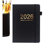 Planner 2026 - A5 Daily Organizer Notebook - Daily Learning Workout Organizer for Study Work Travel Home School Meeting Business Graduation Workplace