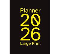 Planner 2026 Large Print: High-Contrast Large Print 8.25" x 11" dated US Monthly & Weekly views for Visually Impaired and seniors | Simple Layout with ... to read Atkinson Hyperlegible font and cover.