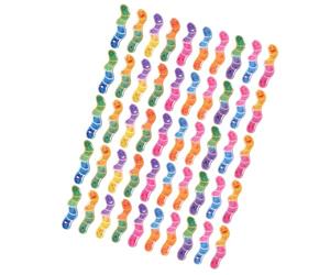 Planner Assortment, Glitter Acrylic Page Markers for Books Folders Note Pages, 50 Piece Bundle, Playful Reader Supplies, Teacher Use Worm Bookmarks Acrylic Page Markers Reading Tabs Colorful