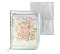 Planner Binder- 23.5x18.8x2.9cm Ring Binder Notebook, 6-Ring Portable A5 Organizer, Loose Leaf Binders for Family Teacher School Commute Dividers Outdoor Indoor Travel Home Classroom