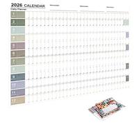 Planner Calendar 2026 - Large Notebook 74 x 51 cm with Reminder Labels and Stickers - Monthly Wall Calendar | for Study Homework Housekeeping Exercise Holiday Party Birthday