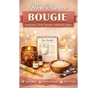 Planner Création de Bougies - Cahier de Recettes, Production & Gestion