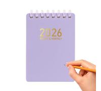 Planner Daily | 2026 Spring Notebook,A7 Pocket Size Workbook for Sketching Classroom Nursing College Research Law Work Meetings