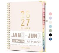 Planner Forvencer Academic 2025-2026, 18-Month Daily, Weekly & Monthly Agenda Book, 8.5" x 11", Hardcover Calendar, School Supplies for Students, Beige
