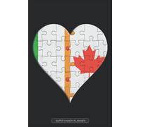 Planner: Ireland Canada Jigsaw Heart Design Combined Flags For Irish Canadian